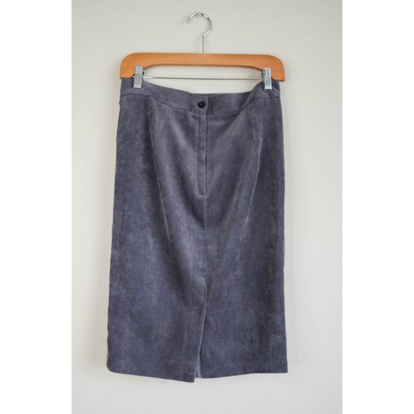 Vintage Corduroy Purple Pencil Skirt - Picture 2 of 2